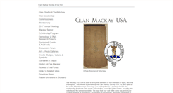 Desktop Screenshot of clanmackayusa.org
