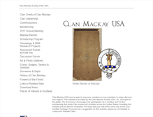 Tablet Screenshot of clanmackayusa.org